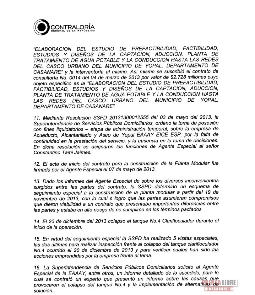 Proceso De Responsabilidad Fiscal Inició La Contraloría General De La