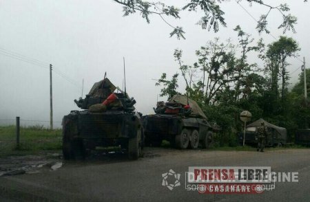 Primera Brigada del Ejército custodia vía del Cusiana ante amenaza de paro armado