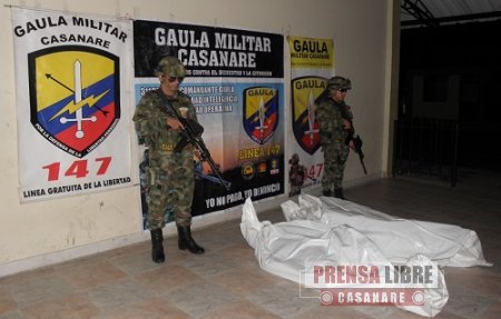 Dos integrantes del ELN que extorsionaban al norte de Casanare fueron muertos en operativo de las autoridades