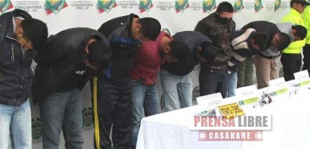 Desmantelaron en Bogotá banda de fleteros que operaba en Casanare y Cundinamarca