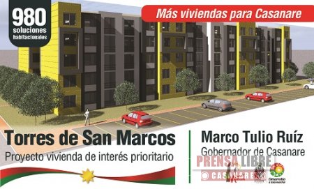 Hoy se presenta proyecto de vivienda de interés prioritario &#8220;Torres de San Marcos&#8221;