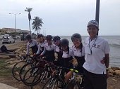 Lorena Vargas encabeza grupo de ciclistas casanareñas en la vuelta Sénior Máster en Cartagena