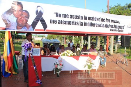 Homenaje póstumo al asesinado Corregidor de Punto Nuevo, Alcibíades Cubides Patarroyo