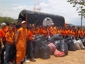 Defensa Civil recogió dos toneladas de basura en el Cerro de La Virgen de Manare de Yopal