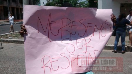 Trabajadoras sexuales realizaron protestas por clausura de casas de lenocinio en Yopal