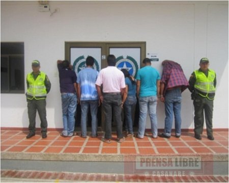 Un total de 19 personas fueron privadas de su libertad  el fin de semana en Casanare