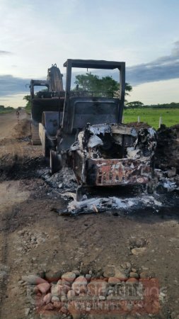 Delincuentes incineraron maquinaria en el sector de La Nevera