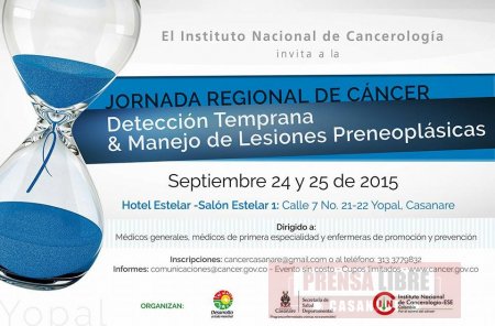 Hoy y mañana jornada regional de detección temprana cáncer y manejo de lesiones preneoplásicas