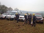Bomberos casanareños luchan contra incendio forestal en Nobsa