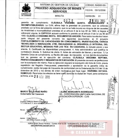 Piden a Contraloría investigar recursos invertidos en convenio de ciencia y tecnología Gobernación de Casanare &#8211; CUN