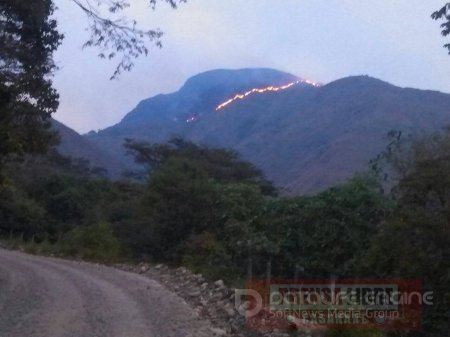 Incendio forestal amenaza fuentes abastecedoras de agua en el Corregimiento El Morro