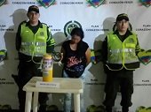 En un extintor la Policía Nacional halló seis kilos de base de coca 