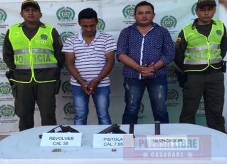 Ladrones fueron capturados con armas ilegales en San Luís de Palenque