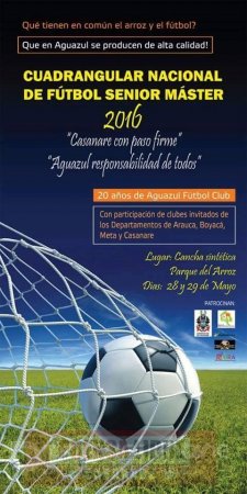 Este fin de semana en Aguazul cuadrangular nacional de fútbol Sénior Máster