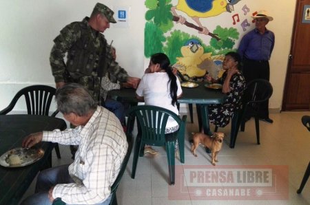 Sácama recibió apoyo del Ejército Nacional