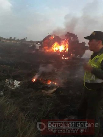 Aeronave de carga se accidentó en Puerto Carreño. 5 víctimas fatales
