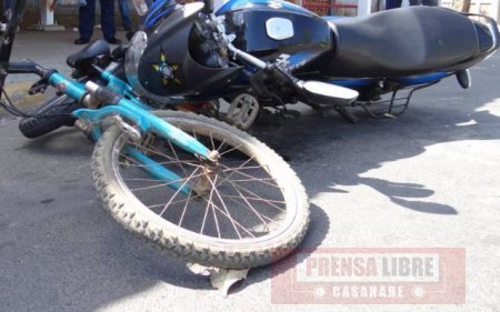 Estudiante que se desplazaba en bicicleta fue arrollado por motociclista en la vía a San Rafael de Morichal 
