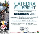 Cátedra Fulbright este viernes en la Universidad Nacional de Colombia Sede Orinoquia