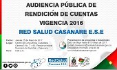 Red Salud Casanare rendirá cuentas vigencia 2016 en Nunchía 