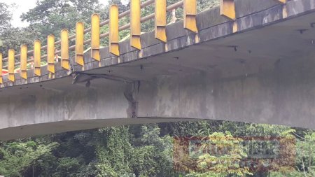 Emergencia en la vía del Cusiana por fallas estructurales en viaducto La Orquídea