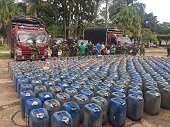 3.048 galones de combustible de contrabando fueron incautados por Fuerza de Tarea Quirón