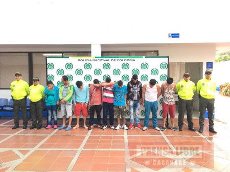 Capturados otros 8 jíbaros que distribuían droga en parques de Yopal