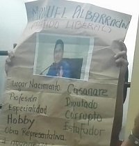 Protestas contra Diputado Manuel Albarracín en la Asamblea Departamental