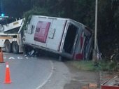 Dos heridos deja accidente de bus intermunicipal de la empresa Concorde que cubría la ruta Yopal - Bucaramanga