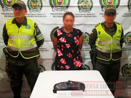 2.5 kilos de coca adheridos a su cuerpo llevaba pasajera de bus con destino a Aguazul 