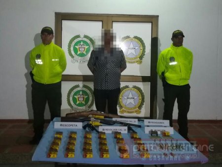 Halladas armas en allanamiento a casa en Paz de Ariporo. Un capturado 