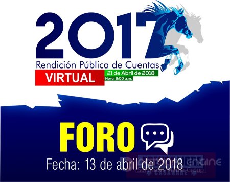 El viernes foro virtual de rendición pública de cuentas 2017 de la Gobernación de Casanare