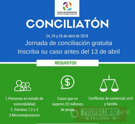 Del 24 al 26 de abril jornada de conciliación gratuita en la Cámara de Comercio de Casanare