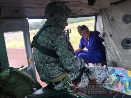 Fuerza Aérea evacuo paciente con trauma torácico en Vichada 