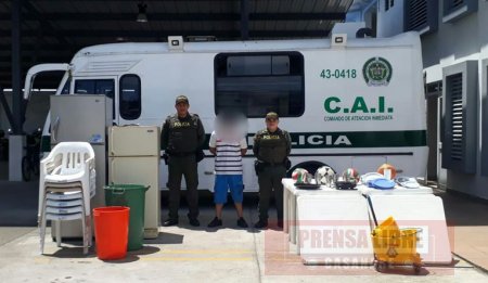 Policía recuperó elementos hurtados de una escuela en zona rural de Aguazul