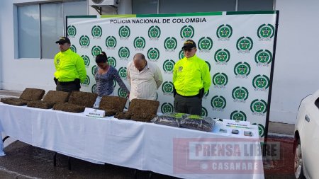 Capturada pareja que transportaban 24 mil gramos de marihuana con destino a Yopal