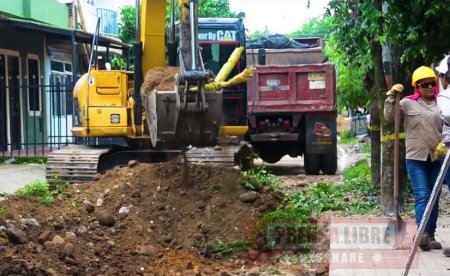 En un 30% van obras de pavimento en la Comuna 5 de Yopal