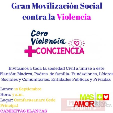Movilización social contra la violencia de género en Yopal