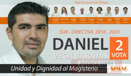 Daniel Vega Barajas candidato con la plancha 02 a la subdirectiva del Sindicato de maestros de Casanare