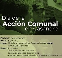 Este viernes la Gobernación celebrará el Día de la Acción Comunal