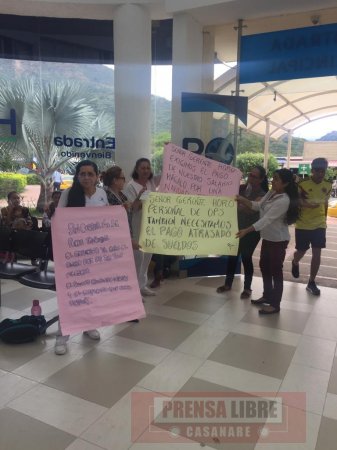 Protestas de trabajadores del Hospital regional de la Orinoquia por demoras en pago de nomina