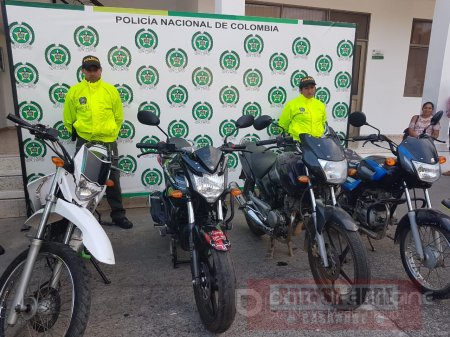 Varias motocicletas hurtadas durante las fiestas en Maní fueron recuperadas por la Sijín
