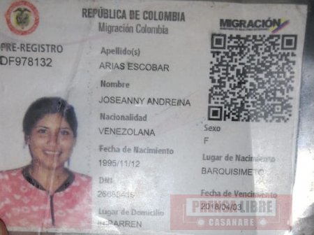 Joven venezolana falleció en accidente de tránsito en la vía Morichal 