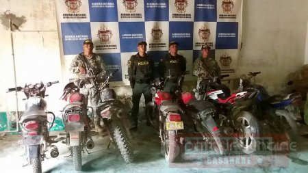 Diez motocicletas venezolanas y alimentos perecederos de contrabando fueron incautados en Vichada