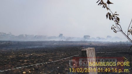 Incendio arrasó 171 hectáreas en Pore