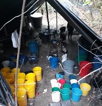 Destruido laboratorio para el procesamiento de cocaína en Campohermoso