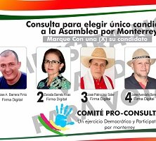 Revelan tarjetón para la consulta a la Asamblea en Monterrey