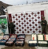4.320 kilos de cárnicos y lácteos de contrabando incautó el Ejército en Tame