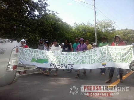 Jornada de bloqueos en vías de Casanare por parte de campesinos y estudiantes