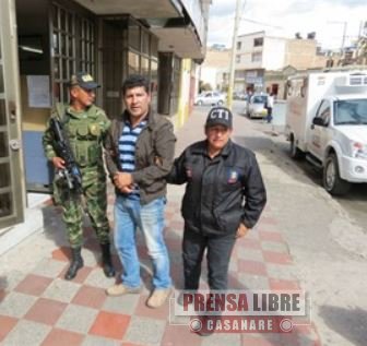 Capturado alias el 'Chulo' integrante del frente 38 de las Farc que operaba en Casanare y Boyacá