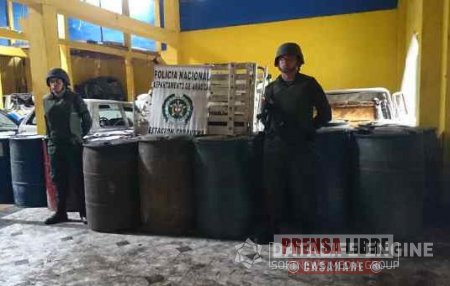 Policía incautó mercancía y combustible de contrabando en Arauca